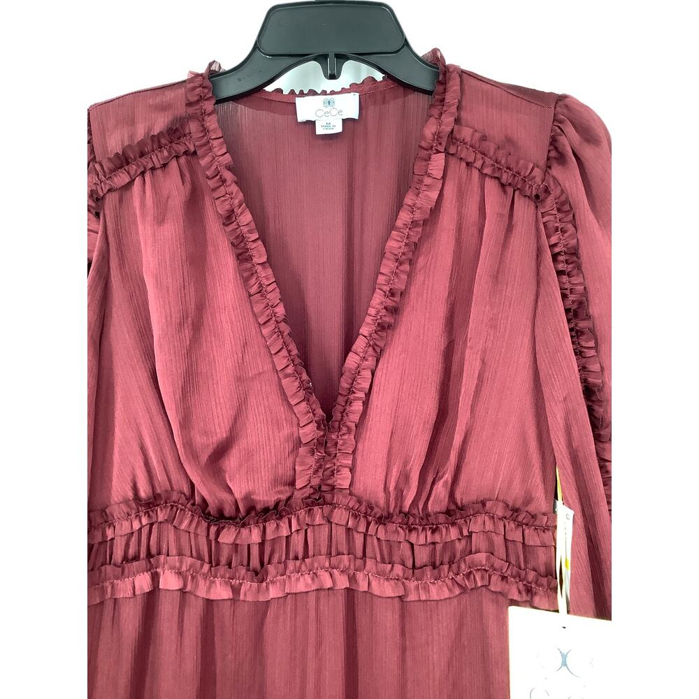 CeCe Burgundy Maxi Dress - Picture 7 of 10